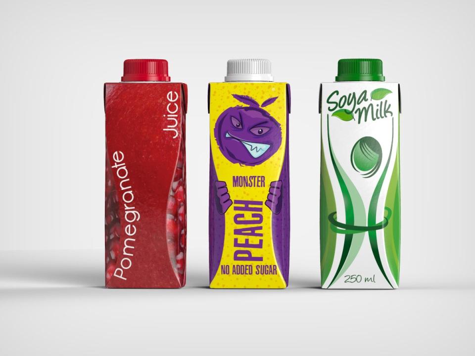 CALIZ aseptic carton packages