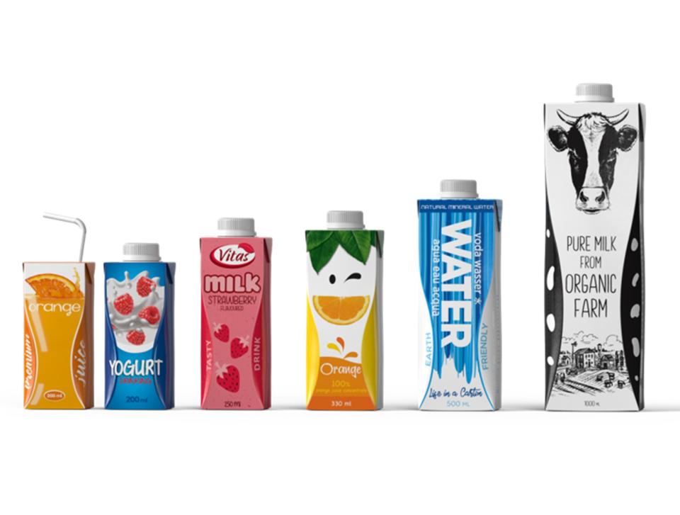 CALIZ aseptic carton packages