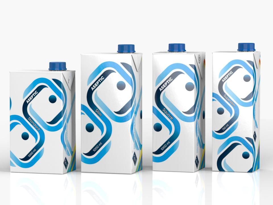 BRICK-shaped aseptic carton packages